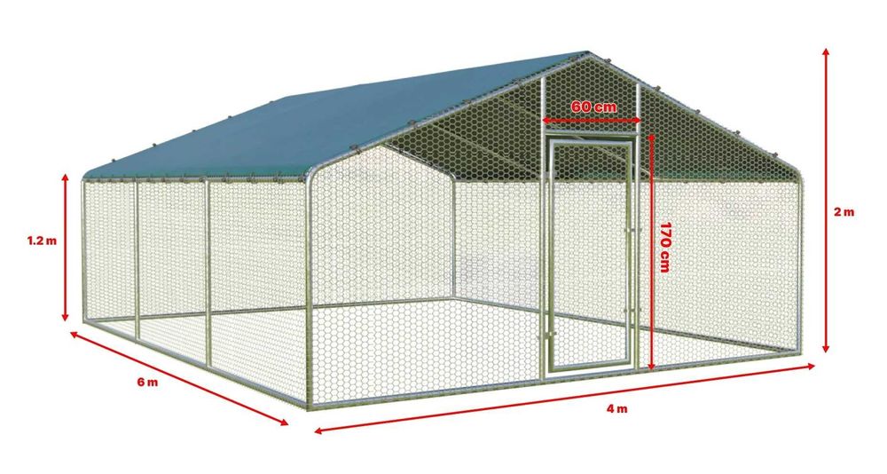 4х6 м Птичарник / Клетка за пилета / Кокошарник