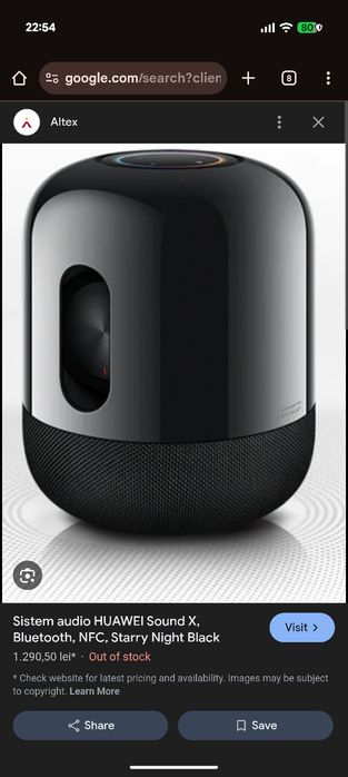 Boxa Huawei Sound X by Devialet bluetooth !! Harman JBL Bose Marshall