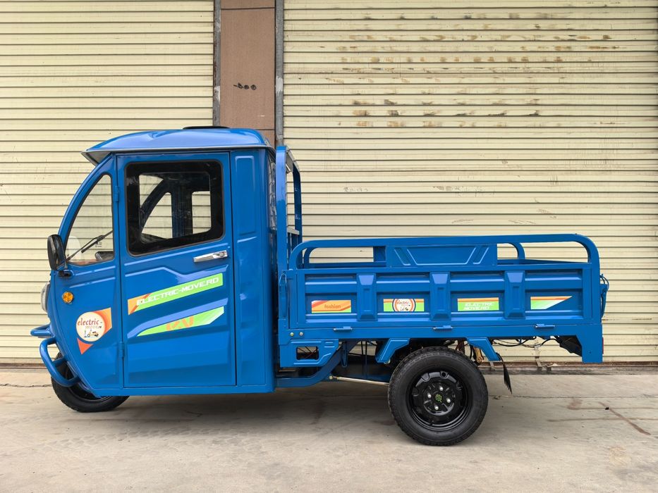 Triciclu Electric T09 cu cabina si bena basculabila 1000W 58Ah