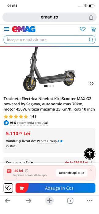 Trotineta ninebot  g2 max