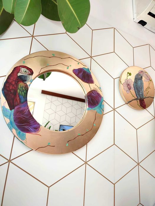 Ръчно рисувани огледала, различни размери