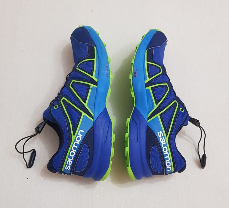 Pantofi sport, trail SALOMON SPEEDCROSS albastru verde lime, Nr. 36 EU