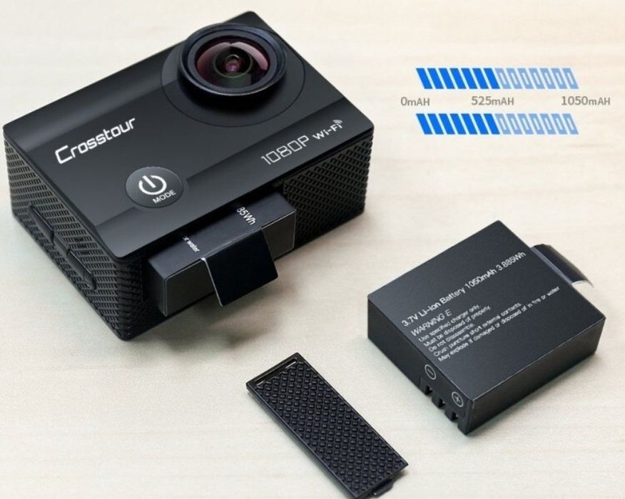 Спортна камера Crosstour CT7000, WiFi 1080P, Full HD 12MP водоустойчив