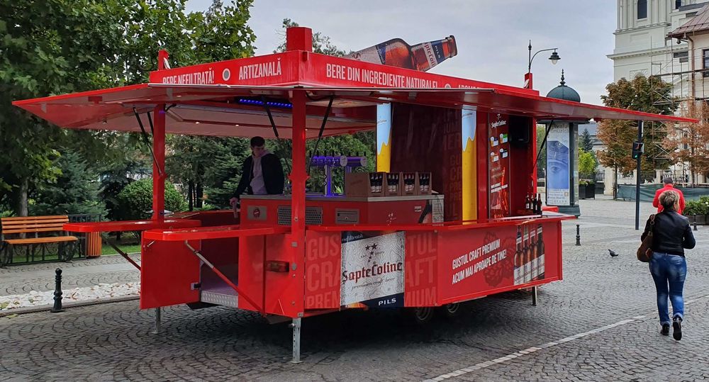 Rulota Comerciala Street Food Truck, Rulota Street Food Trailer Mobil