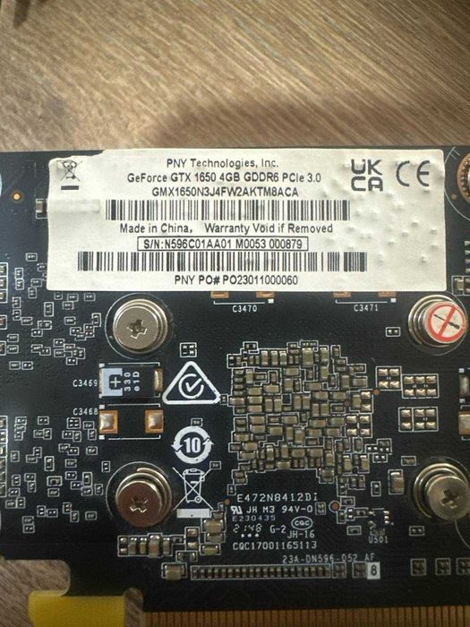 Продам видеокарты PNY GTX 1650 4 gb DDR6 / есть количество