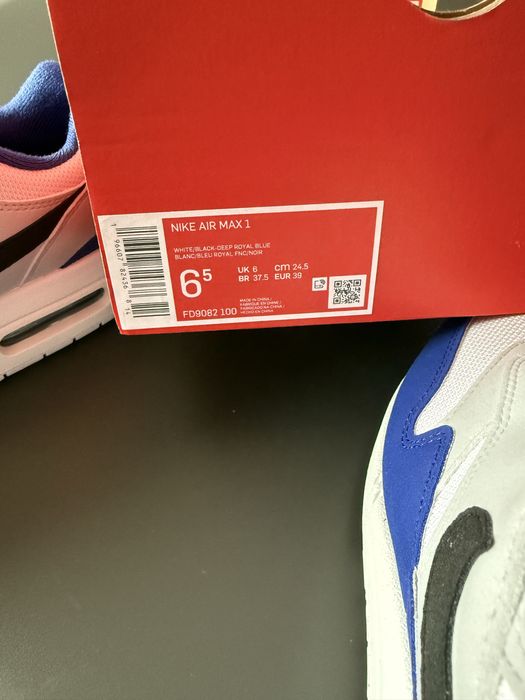 Adidasi Originali Nike Air Max 1 Deep Blue Retro Marime 39 si 38.5