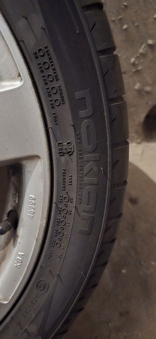 Vand Roti 17 inch pentru Mercedes cu anvelope vara Nokian noi 245/40/17 (jante + pneuri)