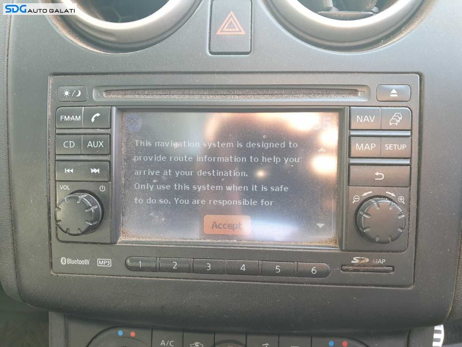 Navigatie Radio CD Player Nissan Qashqai J10 2007 - 2013 Cod 7612830052 259158H20C [C8600]