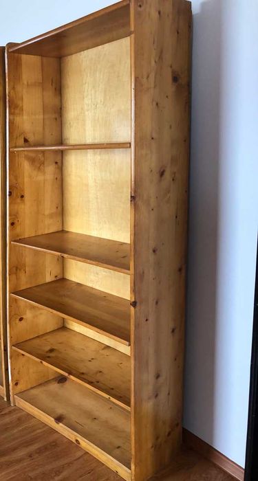 Biblioteca raft depozitare expunere, lemn pin 18 mm, natur, stare buna