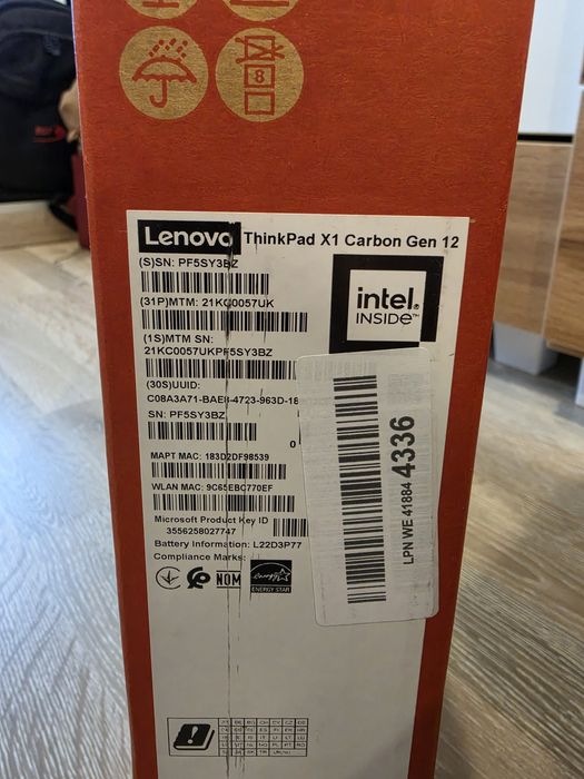 НОВ! Lenovo Thinkpad X1 Carbon Gen 12 / Ultra 7 155U / 32 GB Ram / 512 SSD