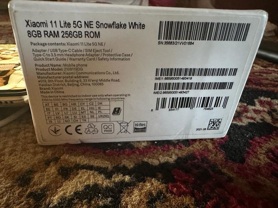 Xiaomi 11 lite 5 G Ne 256Gb ROM