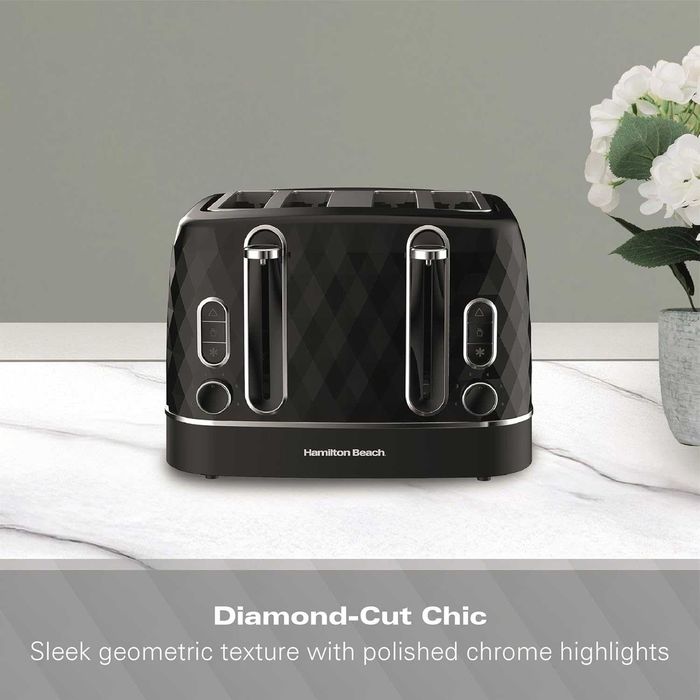 Тостер Hamilton Beach 4 филии, 2300 W, 6 контрола за изпичане,HBT3221B