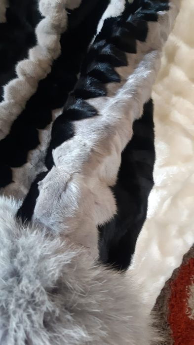 Норковая шуба из кусочков