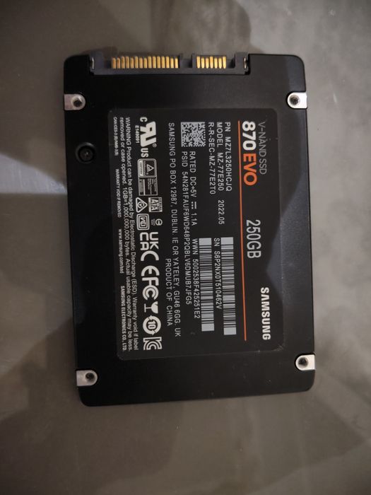 SSD Samsung Evo 870 250gb