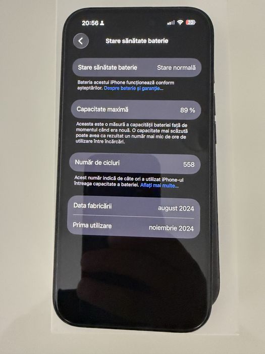Iphone 16 , stare ca nou , negru mat