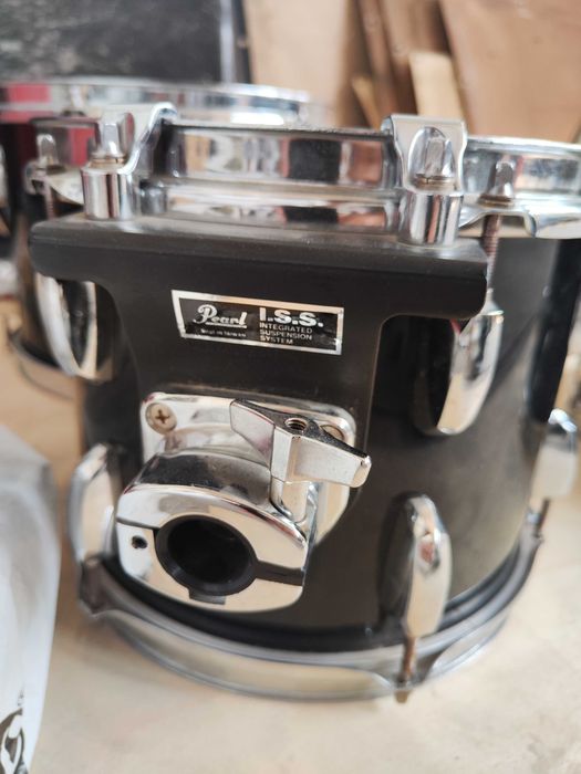 Барабани Pearl Export Series (Made in Taiwan) – 3 тома с I.S.S. холдери + Соло барабан