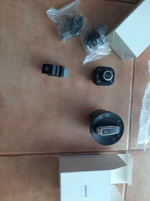 Boc lumini, comanda reglaj oglinzi rabatabile, buton geamuri VW Audi