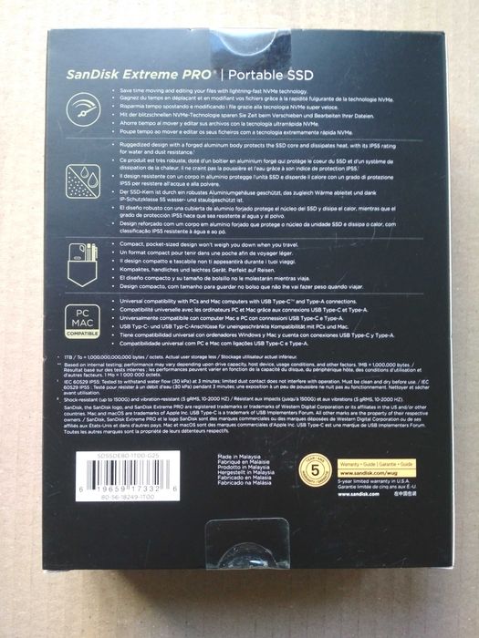 Памет SSD SanDisk Extreme PRO Portable 1TB