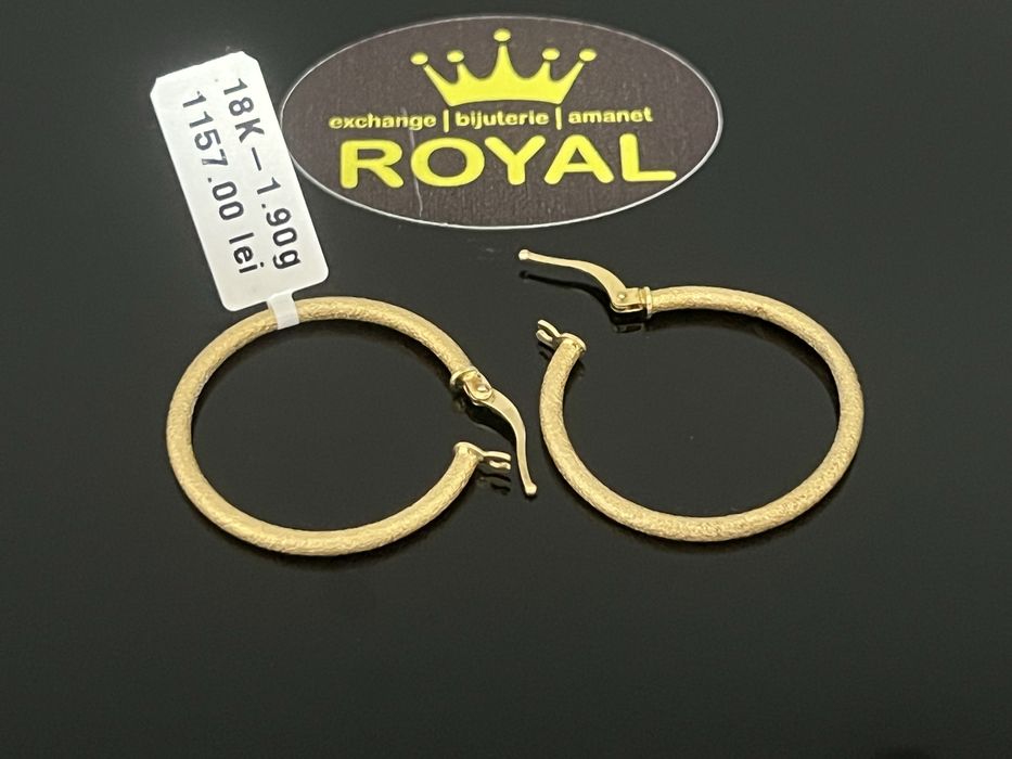 Bijuteria Royal CB : Cercei dama aur 18K 750  1,90 grame