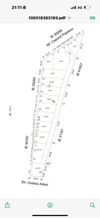 Teren 500 m cu autorizatie de constructie casa