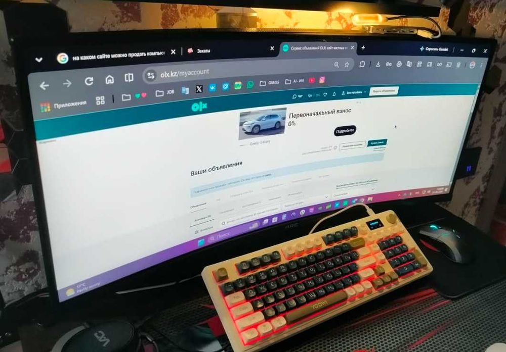 Игровой ПК - RTX5060Ti (16GB) \2TB\DDR5-16GB\ + 34" Монитор 180Hz +