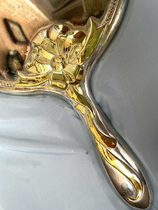 Красив посребрен комплект с позлата, закупен от Англия