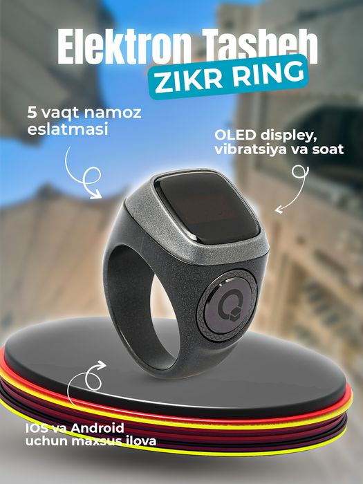 Zikr ring tasbeh, tasbex, тасбех, зикр ринг, namoz va zikr eslatmasi