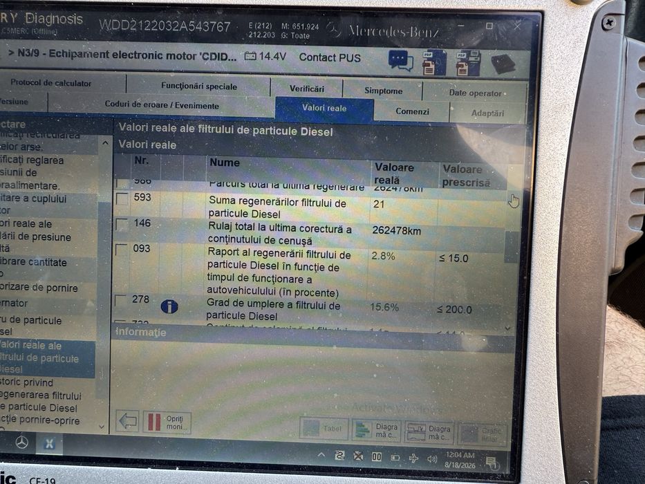 DPF filtru de particule catalizator Mercedes w212 E class om 651