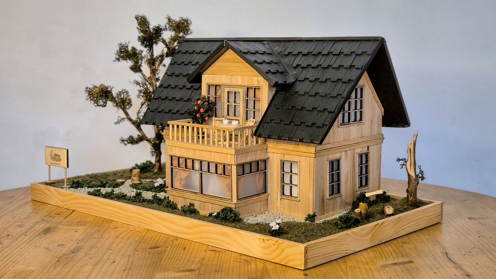 Casuta Taramul Viselor miniatura handmade