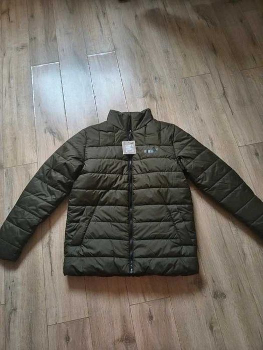 Geaca puffer cu puf Puma barbati kaki verde inchis marimea M NOUA