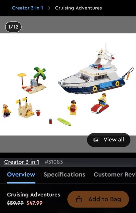 Lego Creator: Приключения на яхте 31083