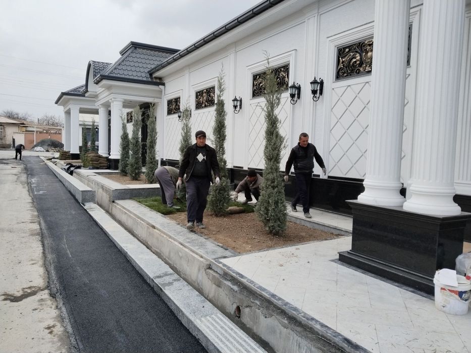 Ландшафтный дизайнер газон хизмати