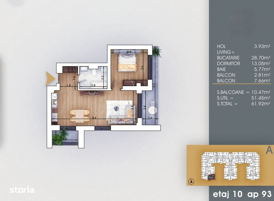 Titan Pallady - 2 camere modern, Metrou Teclu 7  minute, 2 balcoane