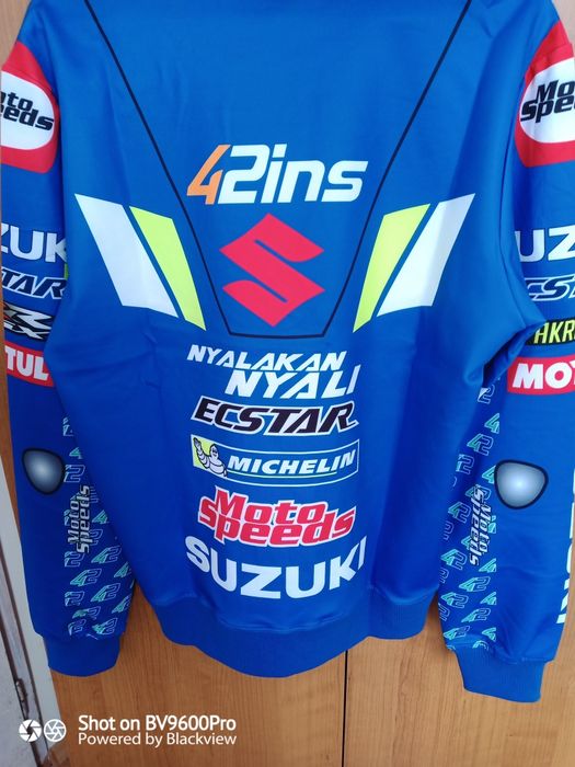 Suzuki Moto GP суичър с качулка и ветроустойчив суитчер със цип