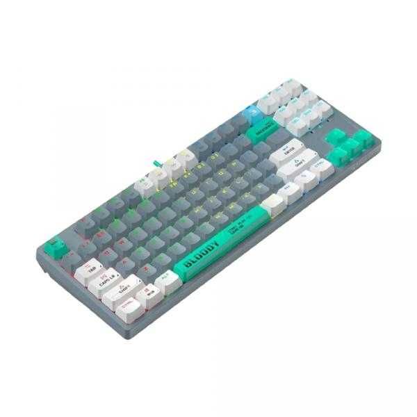 Игровая проводная клавиатура  Bloody S87 (ENERGY WHITE) RED SWITCH 1.4