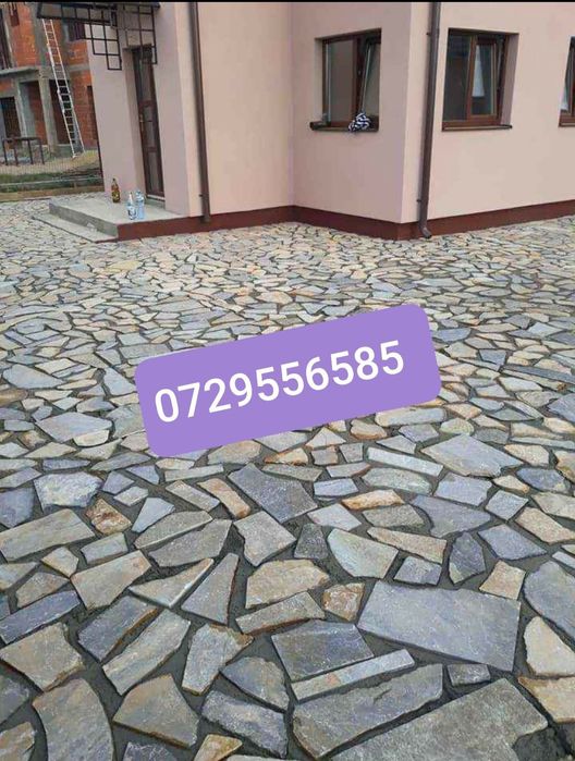 Piatra naturala de munte si montaj