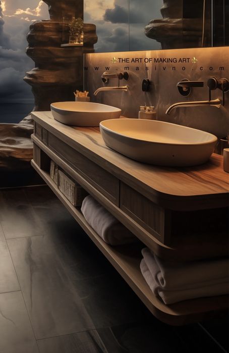 Дървен Плот За Баня