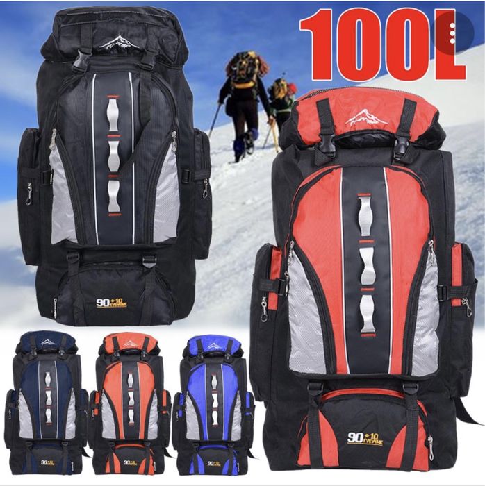 туристическа раница 90+10L функционална поход планина преход 5цвята