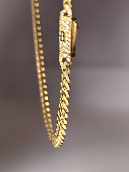Lanț aur galben 14K model Monaco cu zale plate, 12,36 g – nou
