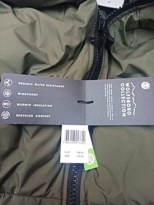 Водоустойчиво яке ELEMENT L , XL ново мъжко зимно зелено