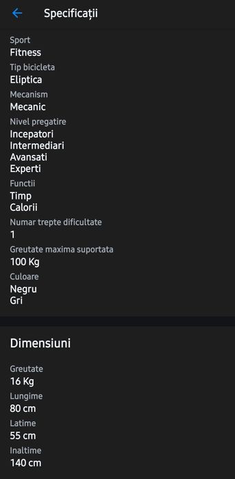 Bicicleta eliptica Kondition, Air Walker