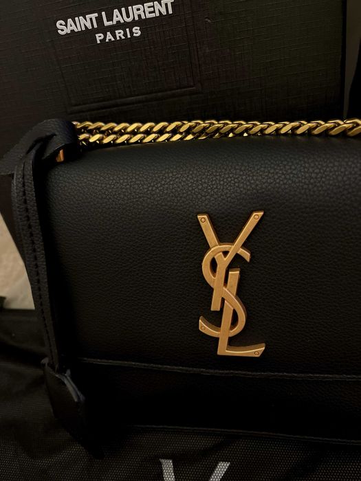 Geantă/Poșetă Yves Saint Laurent YSL Sunset black 25x17x8