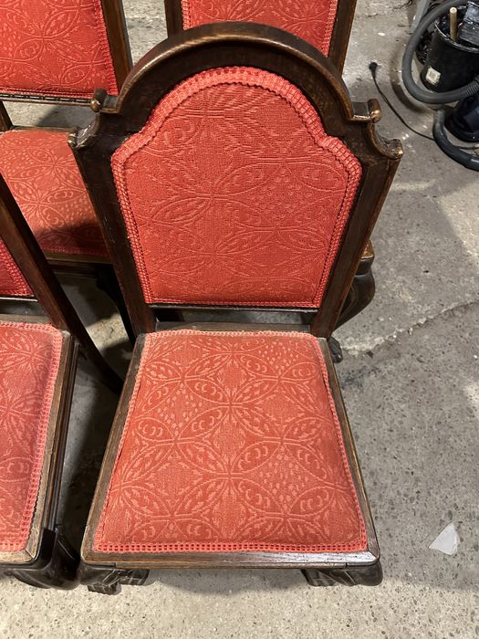 Set 6 scaune tapitate, lemn masiv