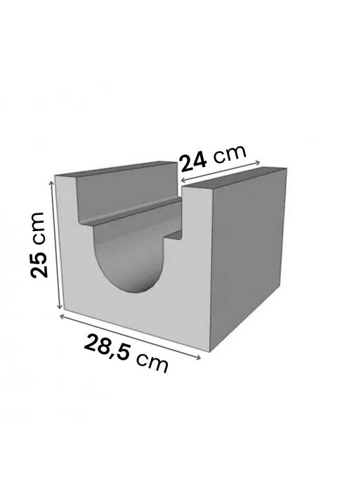 Rigola rezidentiala din beton 28.5x24x25 cm
