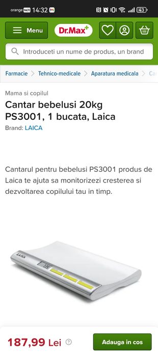 Cantar Laica PS3001 pentru bebelusi