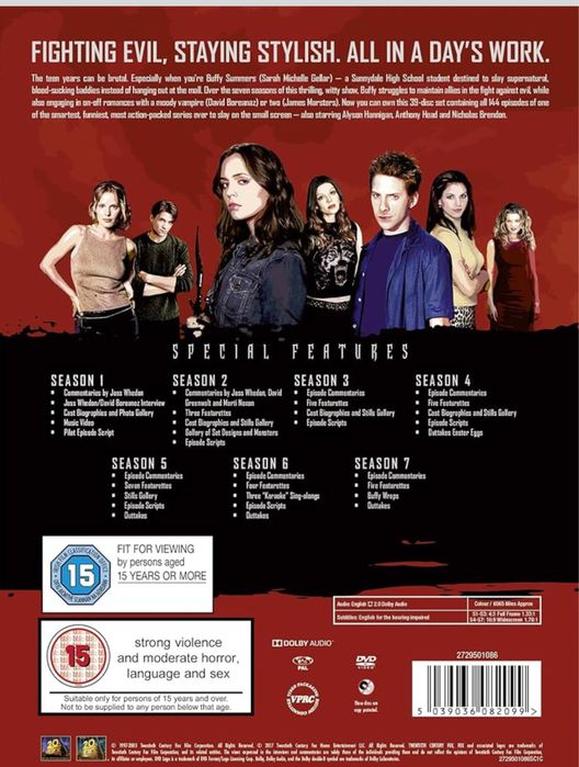 Film Serial Buffy Complete Season 1-7 DVD BoxSet Original