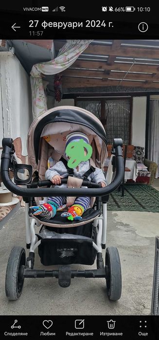 Бебешка количка за близнаци. БЕБЕТО 42