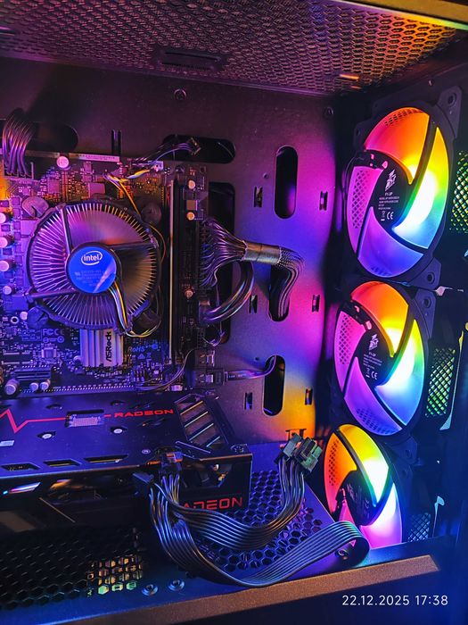 Геймърски i3 10100f, RX 6500 XT 4GB, RAM 16GB DDR4, SSD 256GB, HDD 1TB