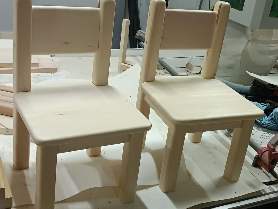 Scaun pentru copii din lemn masiv de tei finisat ecologic