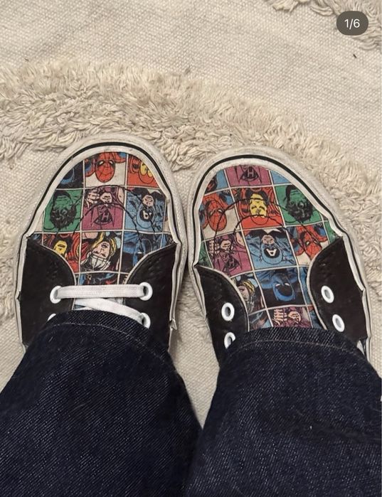 Custom design marvel Vans, кецове  универсални и за мъж и за жена